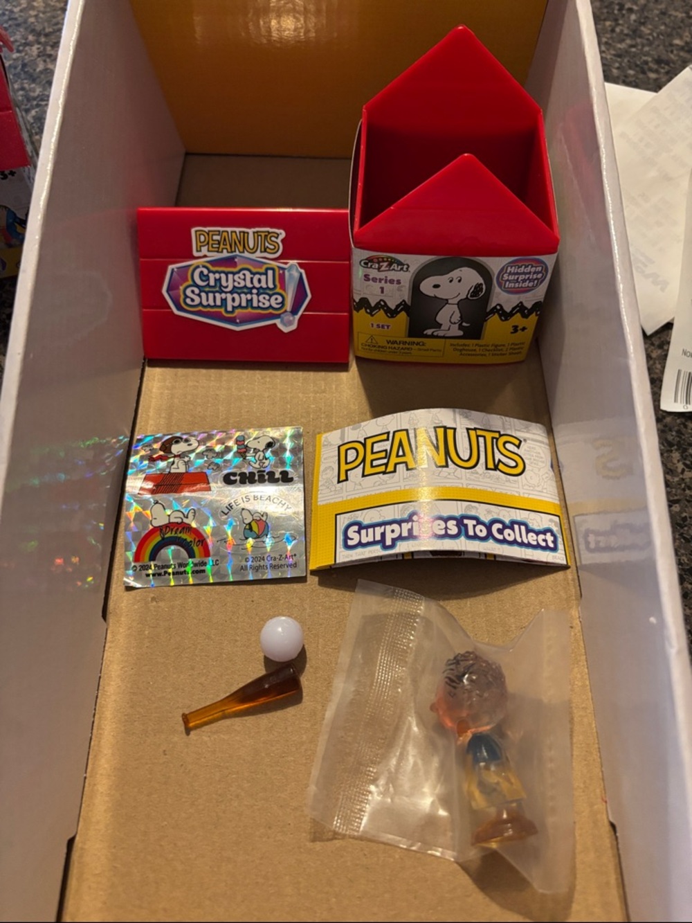 CraZArt Pig Pen, Bat and Ball Peanuts Crystal Toy Pack